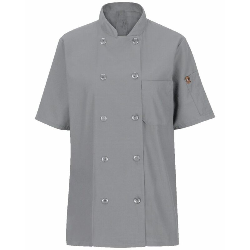Women's Mimix™ Short Sleeve Chef Coat with OilBlok Thumbnail