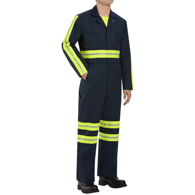 Men's Tall Enhanced Visibility Action Back Coverall Thumbnail