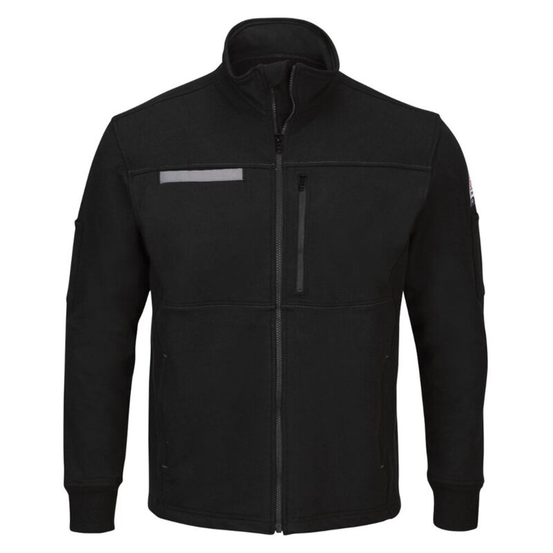 Men's Tall Zip Front Fleece Jacket-Cotton /Spandex Blend Thumbnail